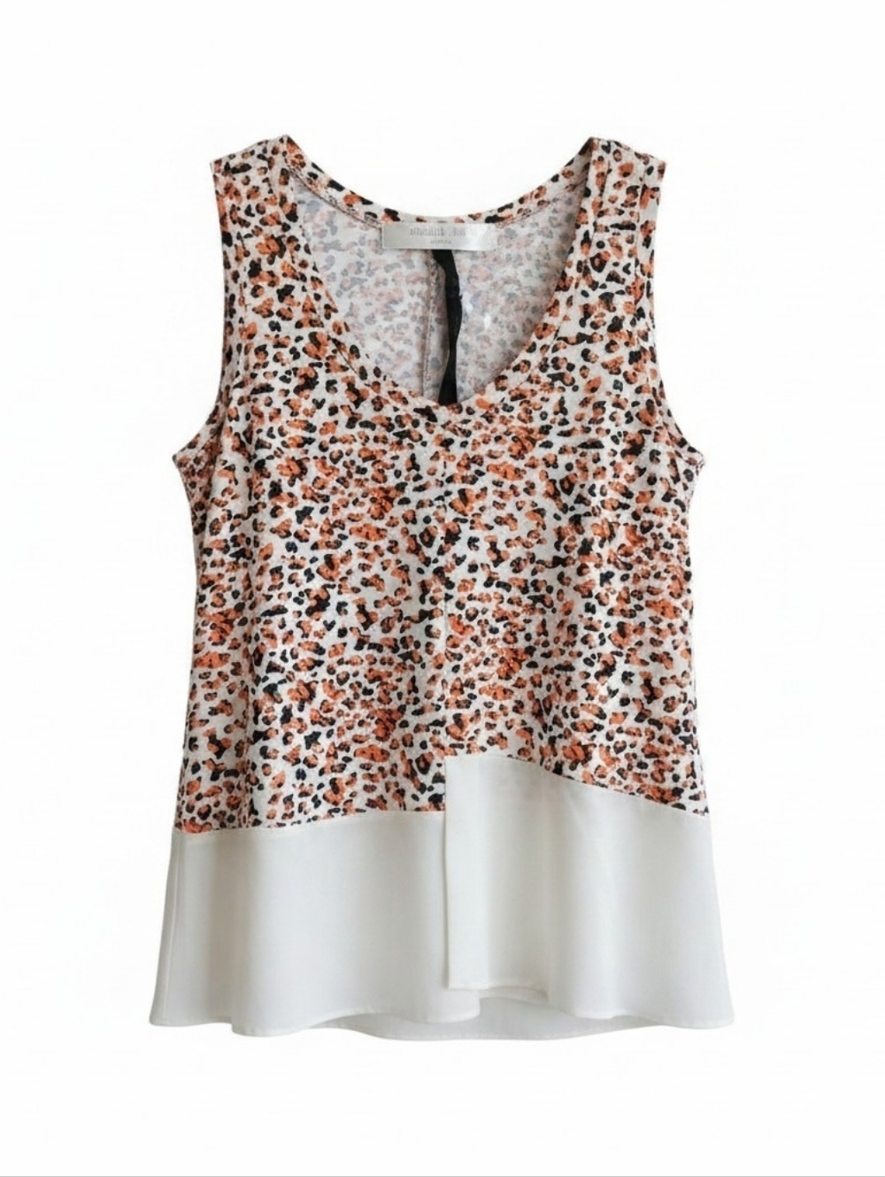 Daniela Corte Leopard Print Sleeveless Blouse